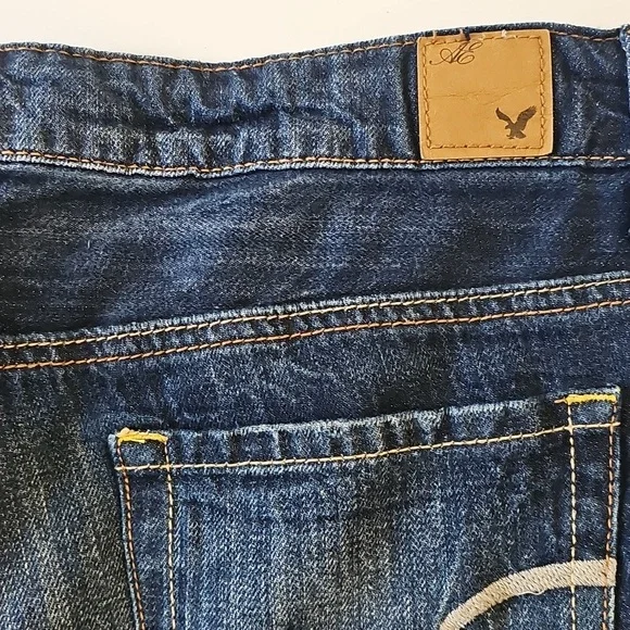 American Eagle  Women's Blue Denim‎ Shorts Size 4 - Picture 9 of 9